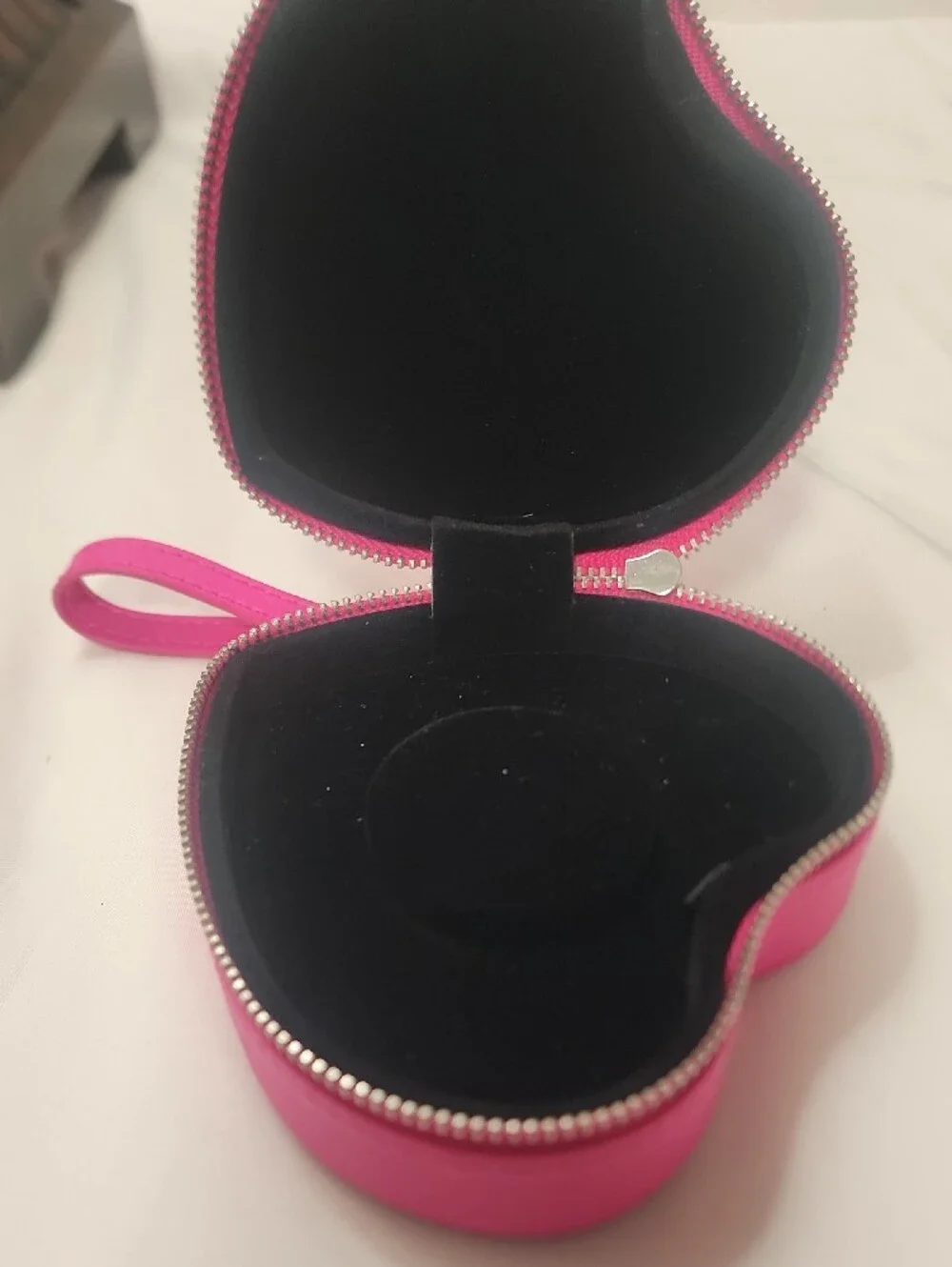 Pandora Pink Heart Shaped Jewelry Case Wristlet